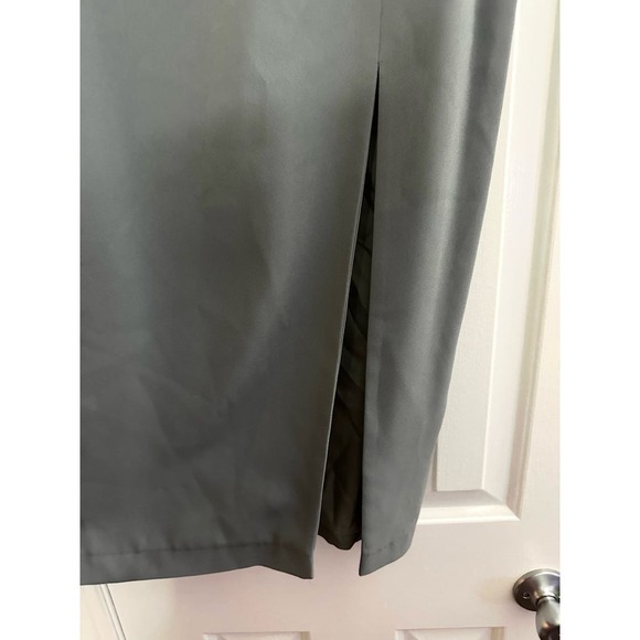 Adrianna Papell Occasions Gray Maxi Long Gray Skirt - Sz 10 - Picture 2 of 4